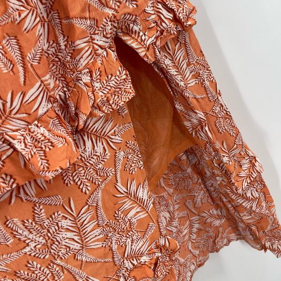 LUSH Dress Strapless Size Medium Maxi Ruffle Tiered Boutique Tropical Beach NWT - Picture 11 of 14